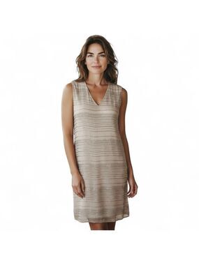 EMANUEL Emanuel Ungaro 100% Silk Beaded Dress – Size 4 Gray Sleeveless